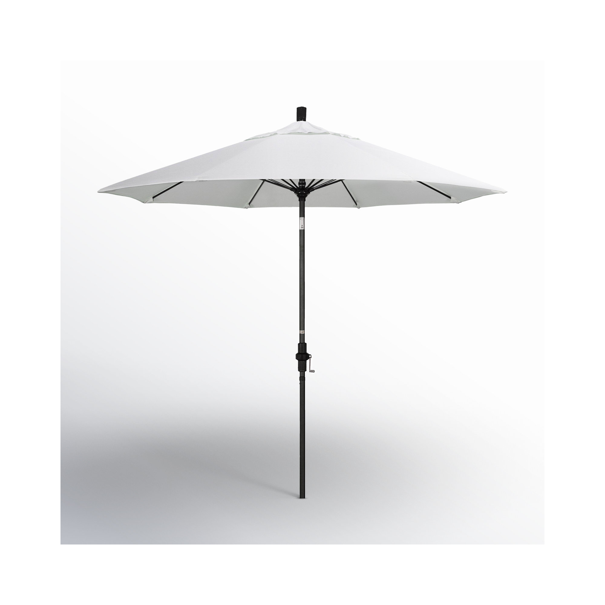 Roverta 9' Market Sunbrella® Umbrella, Canvas Natural Sunbrella® Canvas, Black