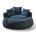 Imitation fourrure bleu foncé