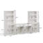 Armoire de rangement murale en bois blanc avec portes en verre H 71 po x l 94,5 po-120395410