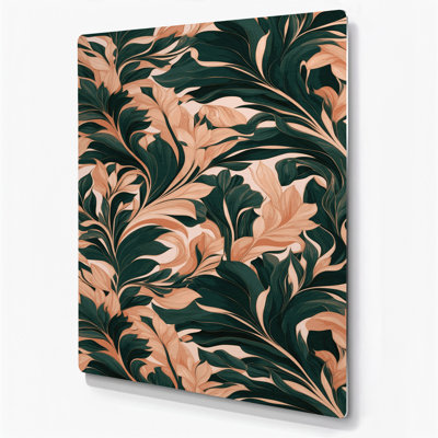 Abstract Florals 20 Brown Metal Wall Art