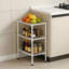 Support de rangement polyvalent en métal avec 3 couches, étagère de rangement pour le salon, étagère à serviettes de salle de bain, organisateur de salle de lavage, support de garde-manger pour économiser de l'espace, couleur blanche