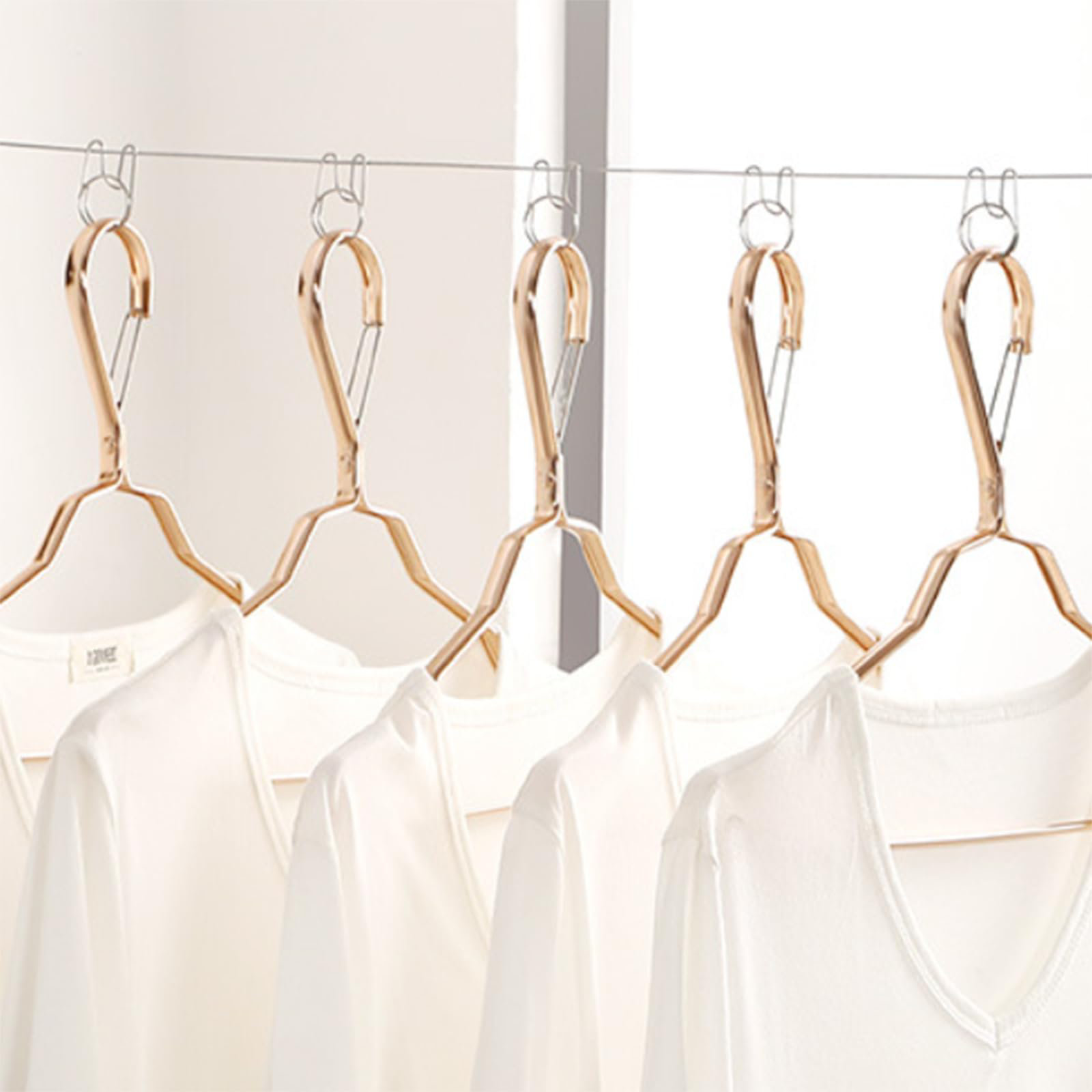 Latitude Run® Retractable Clothesline Indoor Clothes Line For Hanging ...