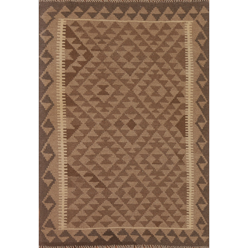 Tapis oriental en laine réversible kilim 3 x 5