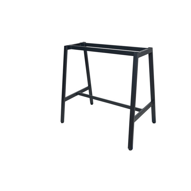Atlas Black Powder-Coated Steel Bar Height Trestle Table Base
