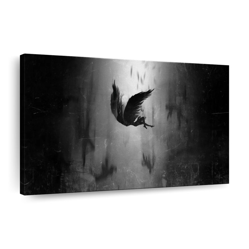 " Fallen Angel Lucifer ", 30" H x 45" W x 1.25" D