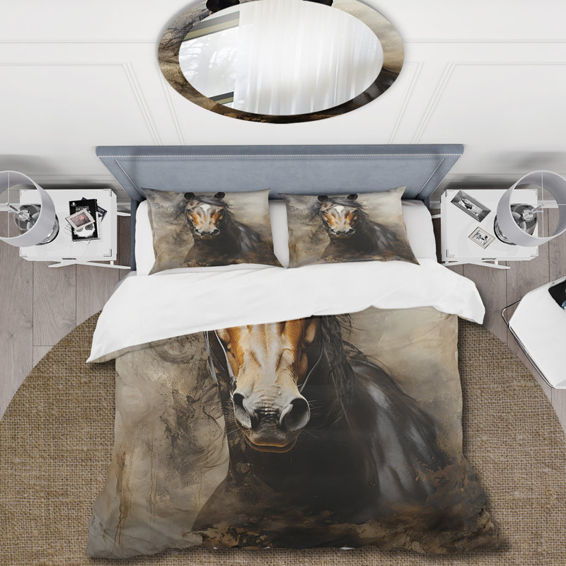 Ensemble de housse de couette animaux Equitation Duality I - polyester microfibre