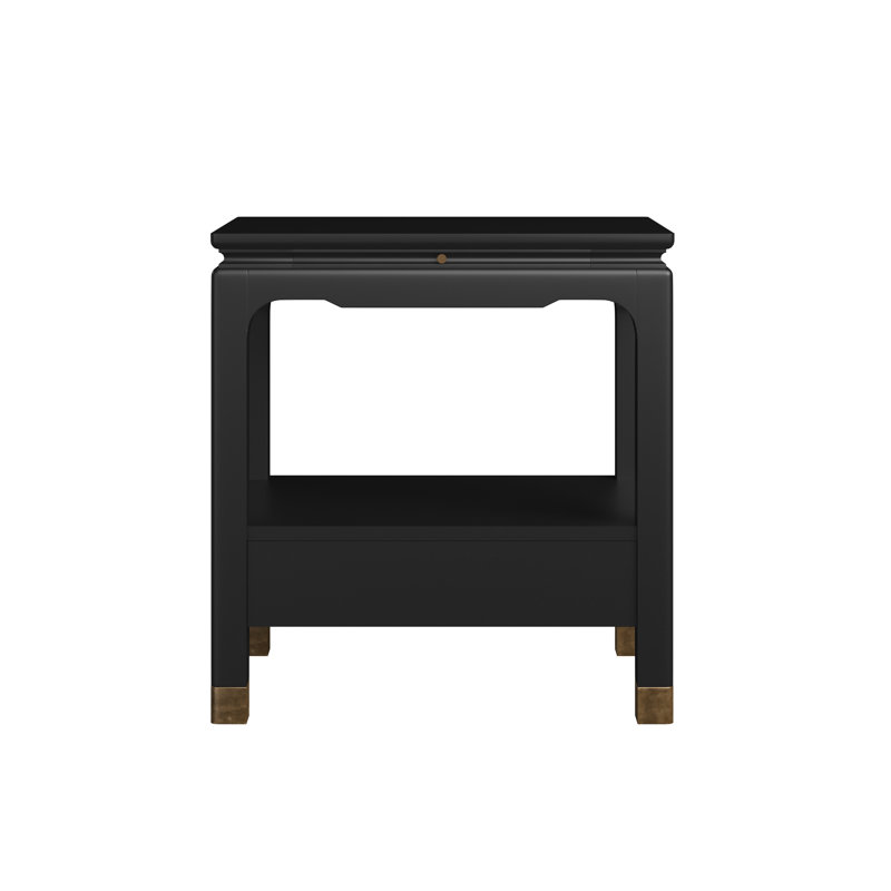 Eave Bedside Table, Black