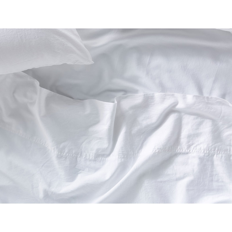 Cloud Soft Sateen Sateen Flat Sheet, Twin Flat Sheet, Alpine White