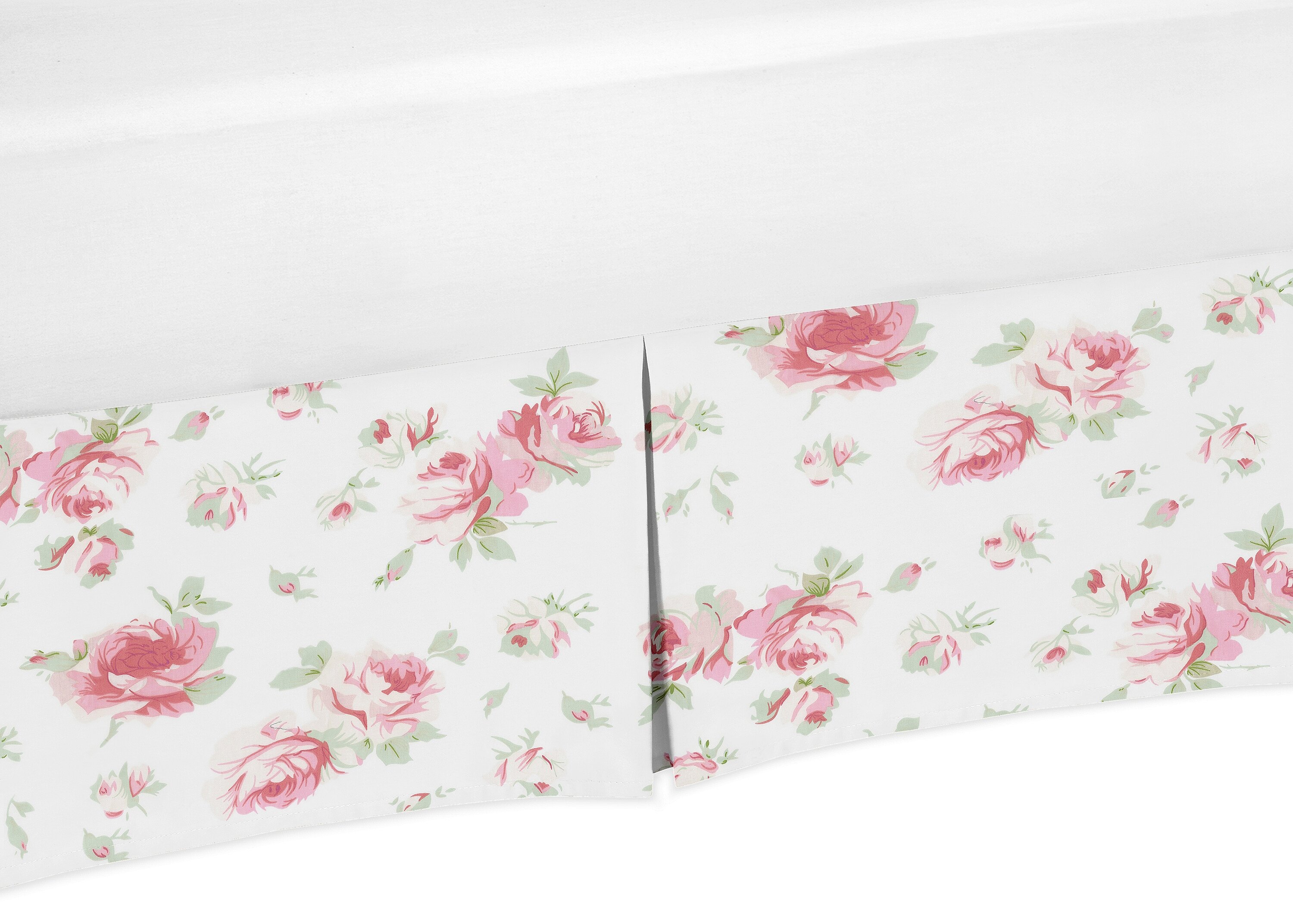 Sweet Jojo Designs Riley's Roses Floral Crib Skirt | Wayfair