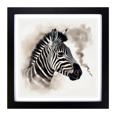 Zebra Smoke - Framed Print