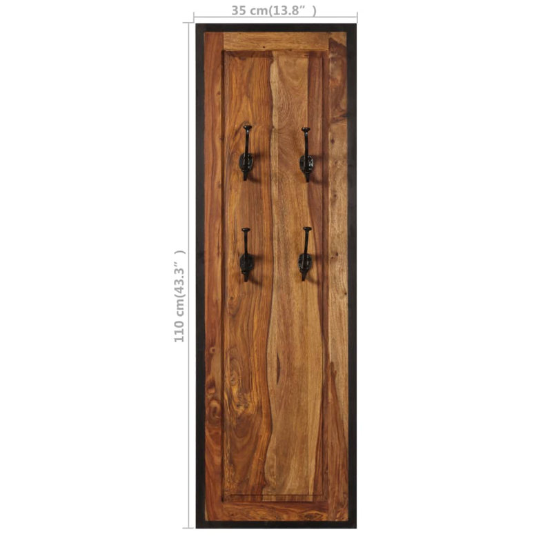 Portemanteaux en bois de sheesham massif