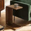Solid Wood Pedestal End Table-1094046660
