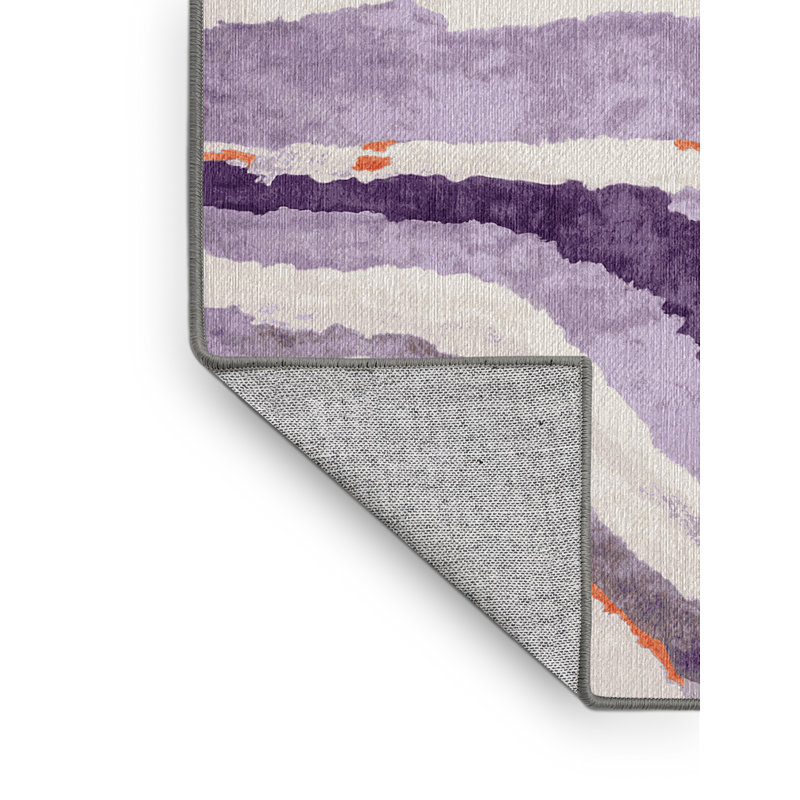 Machine Washable Gray Area Rug, Runner 2' x 5'