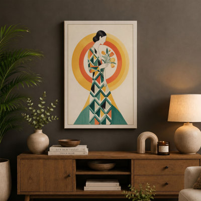 Figure Art Deco 1 Piece Wrapped Canvas Wall Art