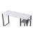 Antique White & Black Desk With 2 Tier Shelf And Metal Open Base Writing Color Practicality-1389430287