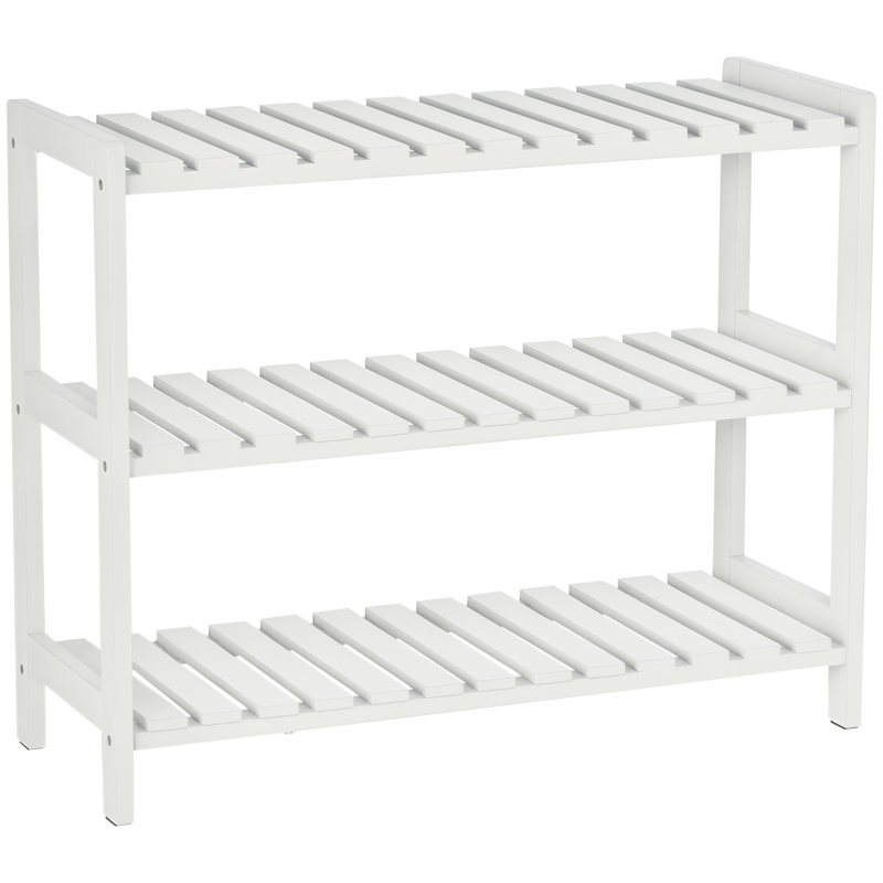 9 Pair Shoe Rack, White