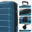 Valise 24 po Hardshell ABS à carreaux, valise de voyage extensible durable avec roulettes, serrure TSA