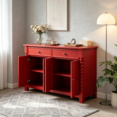 American-style four-door wooden sideboard