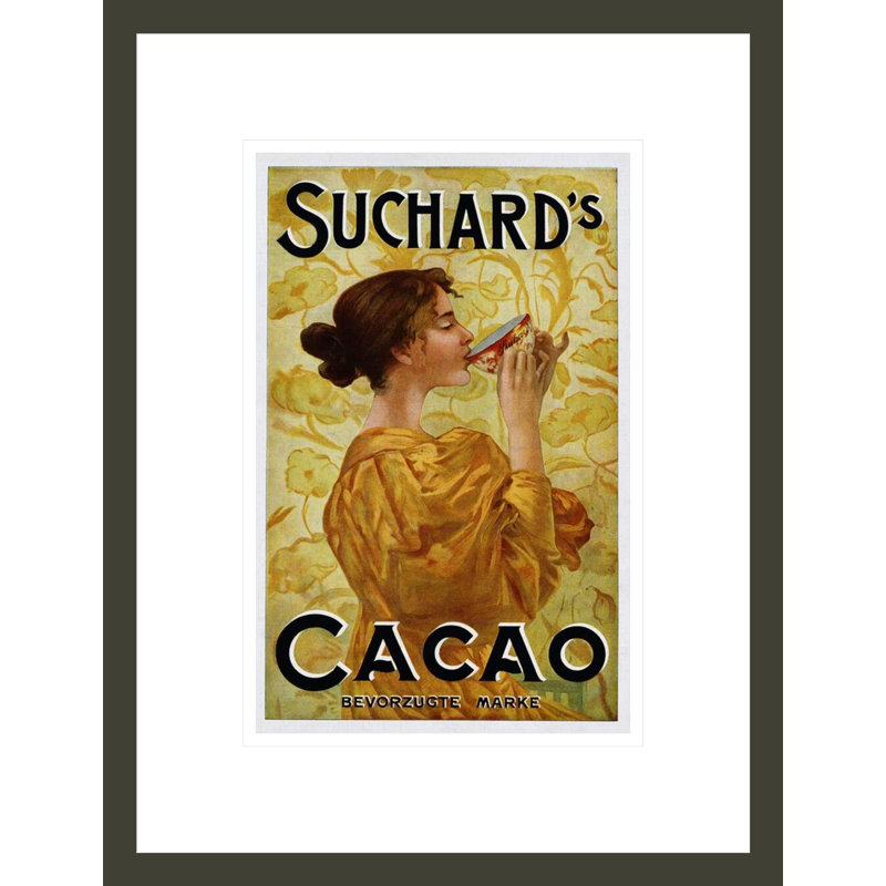 Circa 1905, affiche belge pour Cacao de Suchard par Inconnu, impression giclée encadrée, H 16,75 po x l 12,84 po