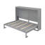 Lit escamotable double pleine grandeur, gris