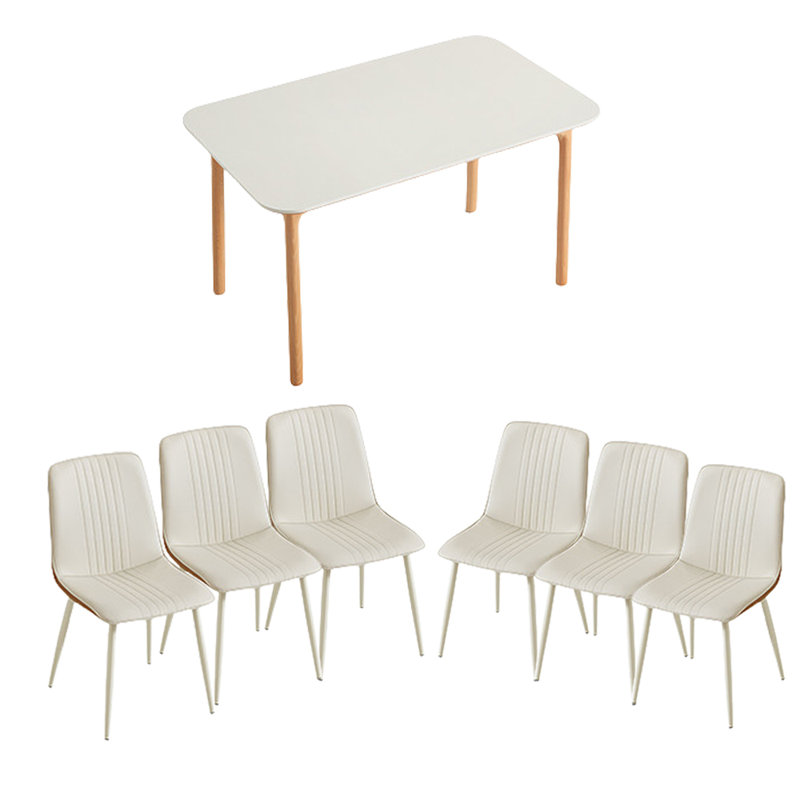 Simple rock plate dining table sets, 7