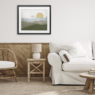 «Earthen Dreams Sunrise», reproduction sous verre encadrée, conception par Elizabeth Medley