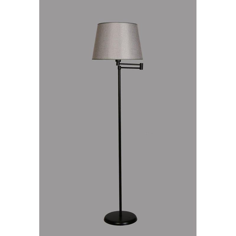 Darella 170cm Traditional Floor Lamp, Black, Orange