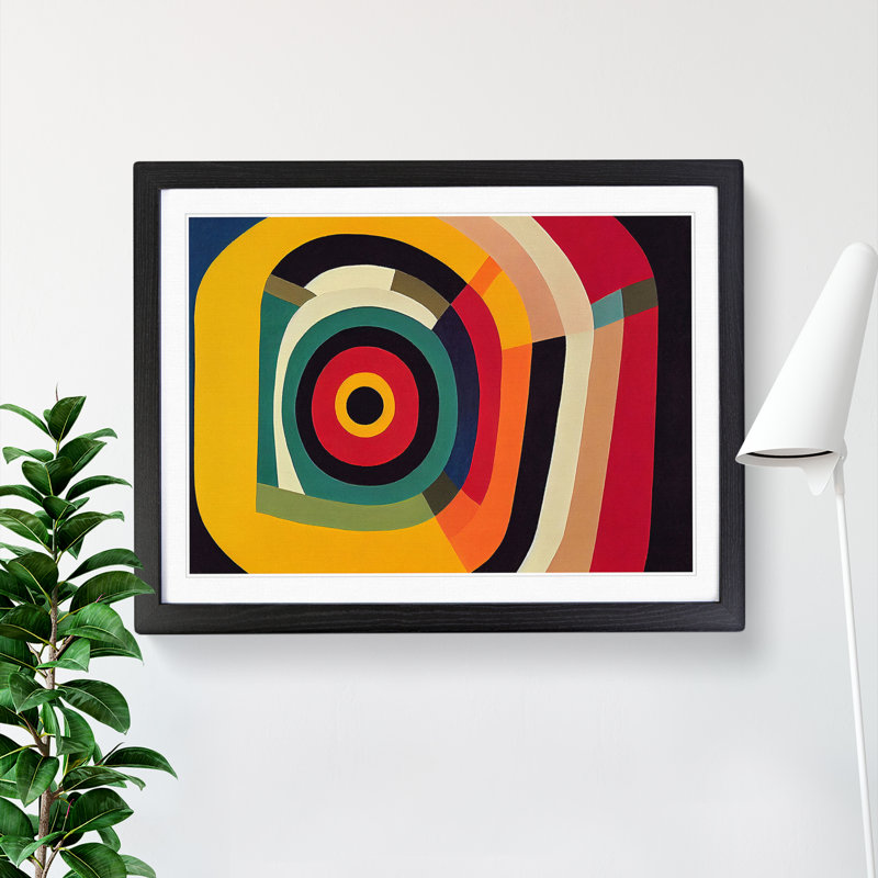 Invigorating Modern Abstract - Framed Print, Black, 46cm H x 64cm W x 2cm D