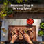 Table de préparation extérieure pour barbecue avec plateau en acier inoxydable, tablette latérale pliable et armoire de rangement, chariot à roulettes