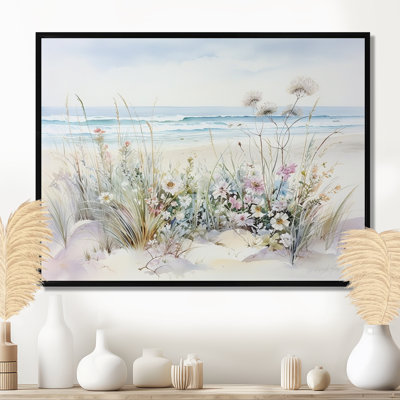 Fleurs sauvages sur la plage - Art mural fleurs sauvages