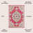 Lathan Bohemian FLAIR Boho Vintage Medallion Pink/Cream Rug-1898051274