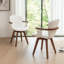 Chaise de salle à manger moderne pivotante en bambou de 21,2 po Kretzmer-96262356