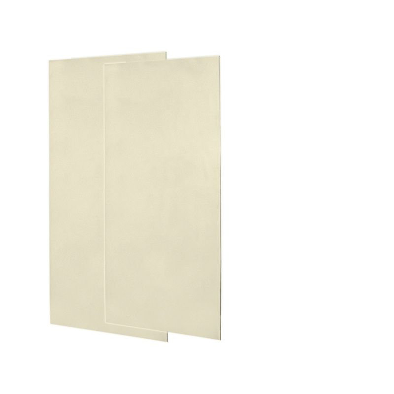 Solid Surface Two Panel Shower Wall, Bone, 96" H x 36" W x 0.25" D