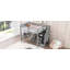 Full Size Loft Bed with L-Shaped Desk and Drawers, Cabinet and Storage Staircase-1962237045