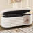 Cream Upholstered Storage Bench with Cushion, Entryway