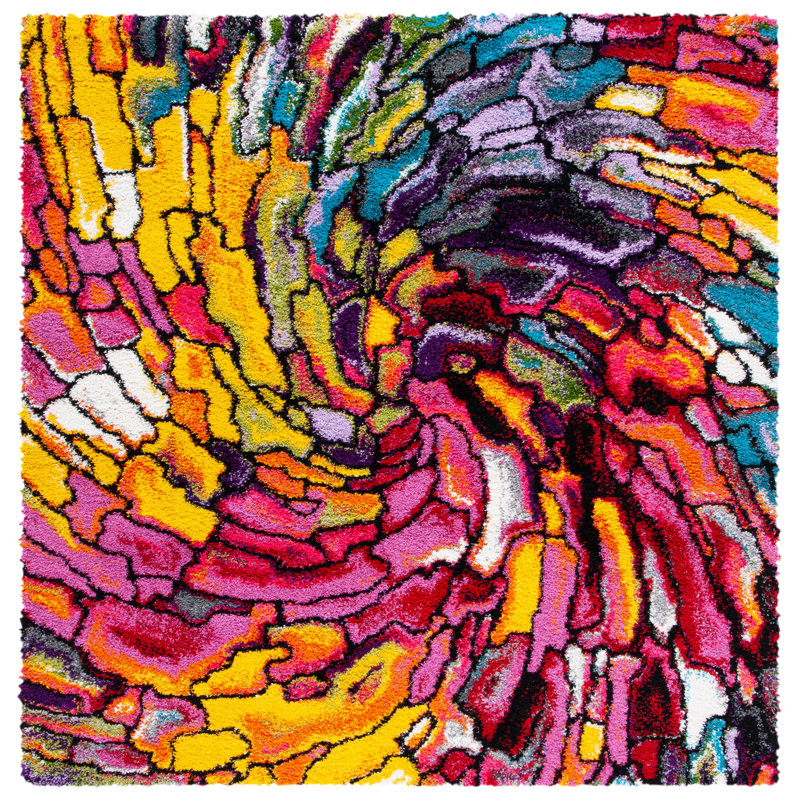 Cleveland Performance Abstract Rug, Square 4'