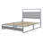 Size Bed Frame With Headboard, Metal Platform Bed Frame With Charging Station, Heavy Duty Platform Bed Frame With LED, Easy Assembly