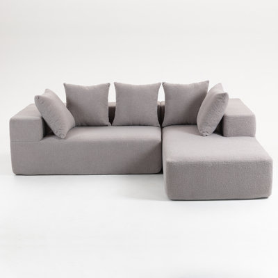 Comfortable Modular Sectionals With Plush Grey Cushions For Home