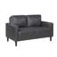 Causeuse rembourrée en similicuir de style moderne avec coussin de siège confortable et dossier en bois massif 1pc-1522919033