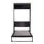 Lit simple gris pliant avec rangement pour armoire, garde-robe, trois tiroirs et rangement pliable-610329042