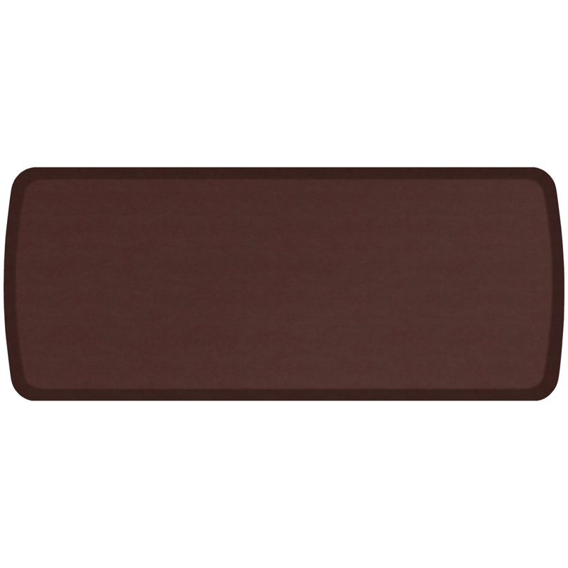 Tapis de cuisine en cuir rétro Elite Premier Comfort, 1 pi 8 po x 4 pi, Brun rustique