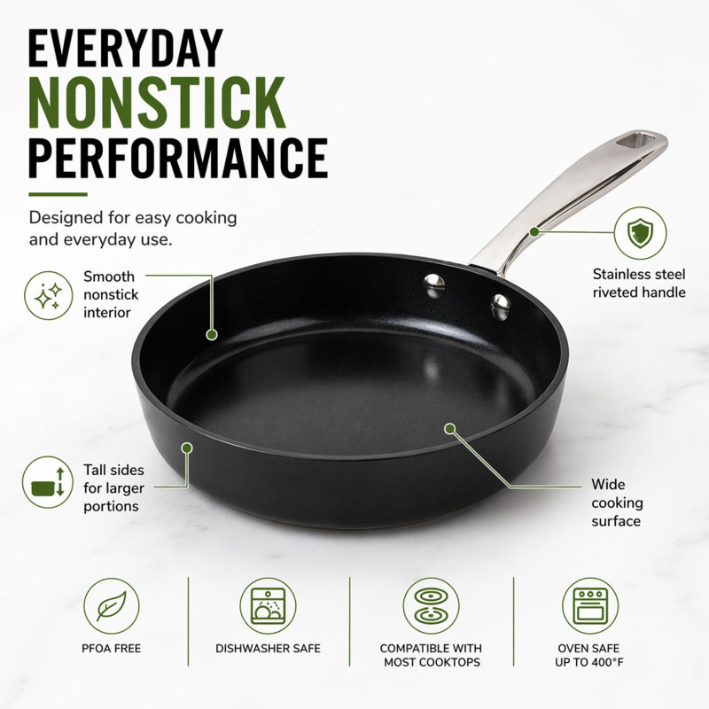 Alva Maestro 8-inch Ceramic Nonstick Frying Pan, 1, 8-inch