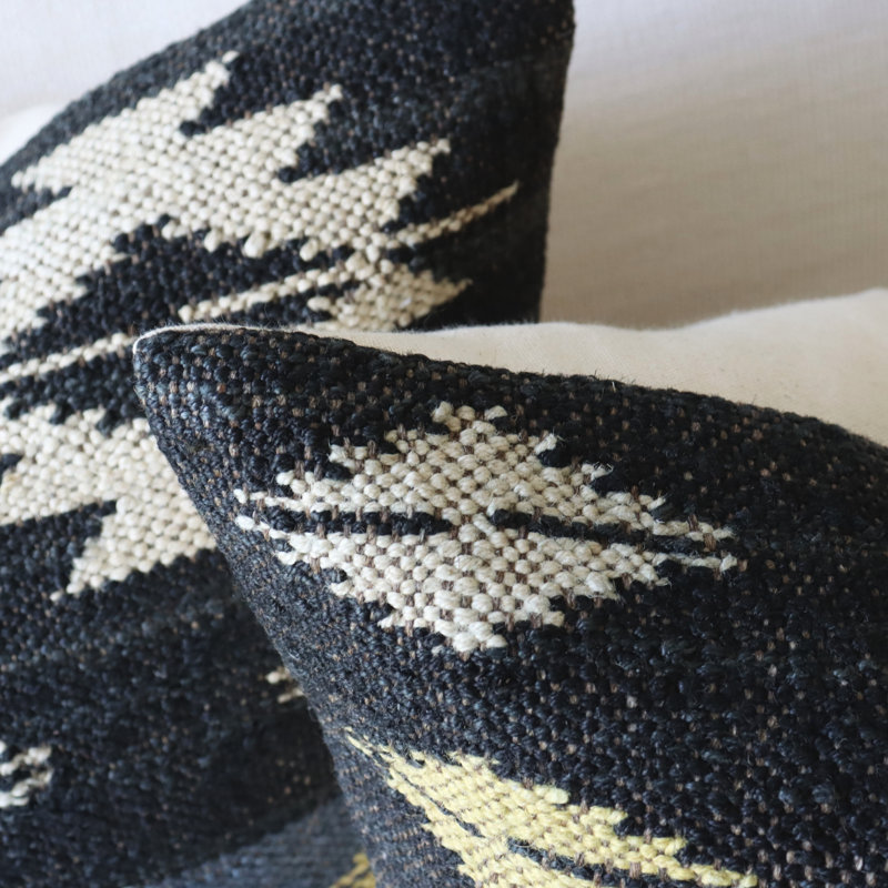 Kilim Jute & Wool, Black Abstract