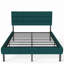 Structure de lit plateforme tapissier - avec tête de lit, aucun sommier requis, rangement sous le lit 14 po-1397180916-1397180917