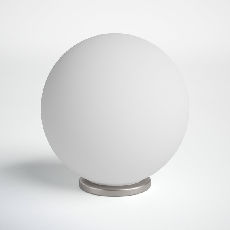 Mia Globe Lamp, 12.25" H x 11.75" W x 11.75" D, Silver