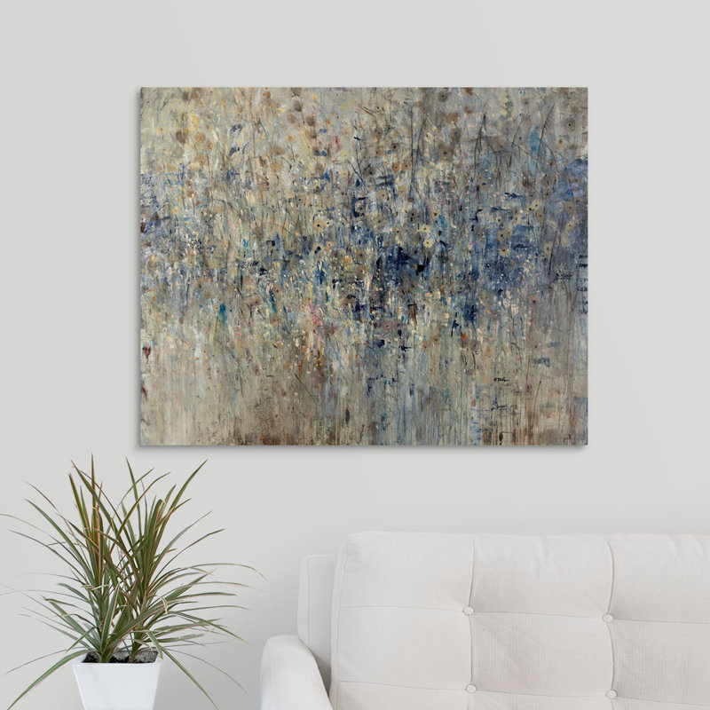« limitrophe field », peinture sur toile, H 24 po x l 30 po x P 1,25 po, Toile tendue
