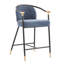 Tabouret de comptoir rembourré de 26 po de hauteur avec structure en métal (ensemble de 2)-919420604