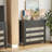 Sideboard Buffet Cabinet With 4 Drawers, Wooden Console Cabinet For Kitchen,Living Room, Dining Room-1853636894