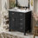 Meuble-lavabo avec lavabo en cÃ©ramique, armoire de rangement moderne avec portes Ã  fermeture douce, un tiroir profond et un tiroir standard, meuble-lavabo Ã©lÃ©gant pour les petites salles de bains