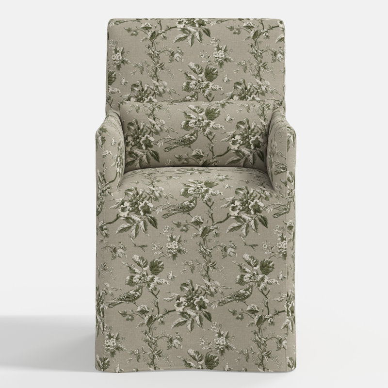 Stoffer Home x Cloth and Co. Lindy Dining Chair, Michigan Bird Toile Olive